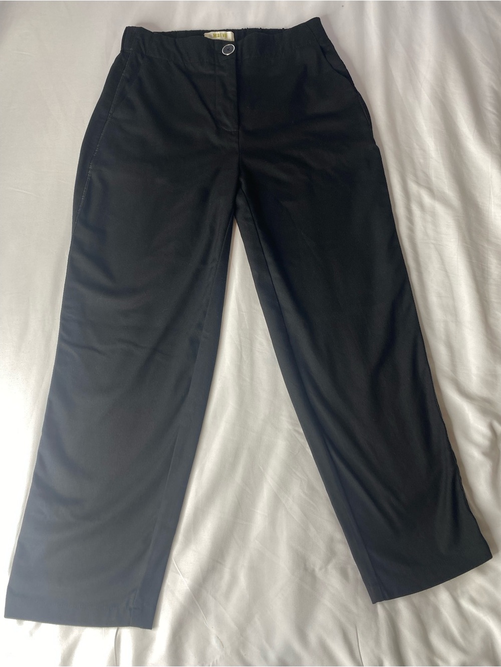 Maeve Anthropologie Black Tuxedo Stripe Work Pants 0 Petite Slim Tailored